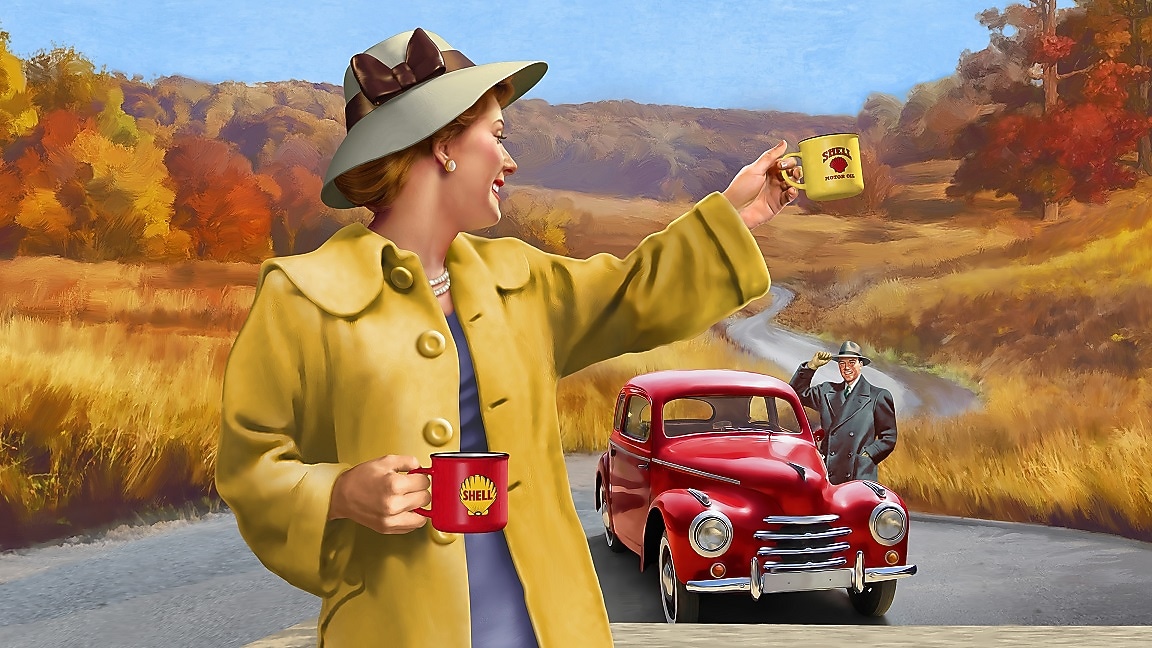 Shell retro kampaň Heritage získala ocenění za ilustrace