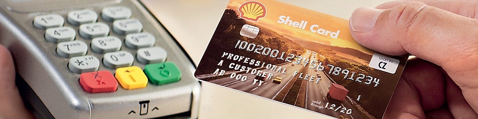 holding shell card to swipe in the machine