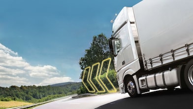 Truck on the road