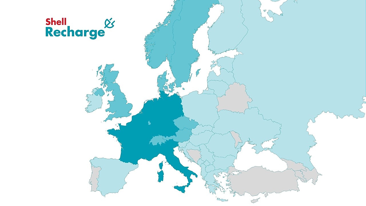 Akceptační síť hybridní karty Shell