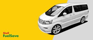 Bílé auto typu MPV.