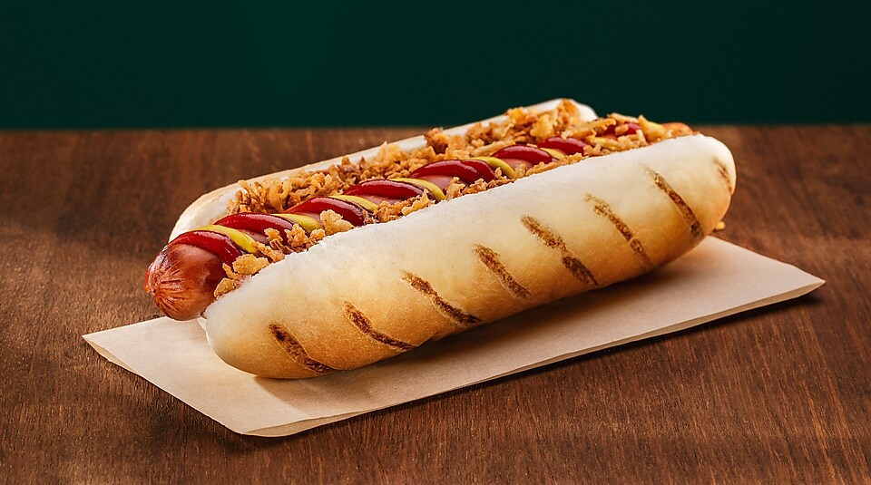 Hot Dog Mexiko položený na stole.