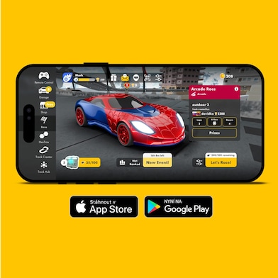Telefon s aplikací Shell Racing