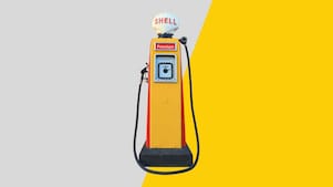 Retro tankovací stojan Shell