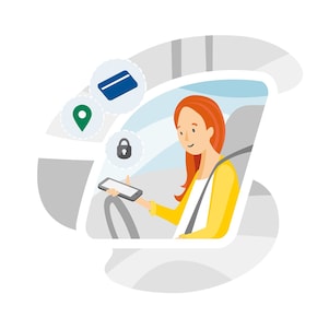 Ikona Smart Pay v autě