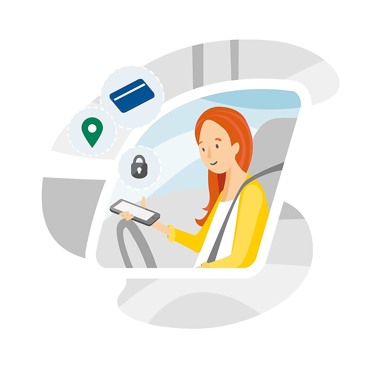 Ikona Smart Pay v autě